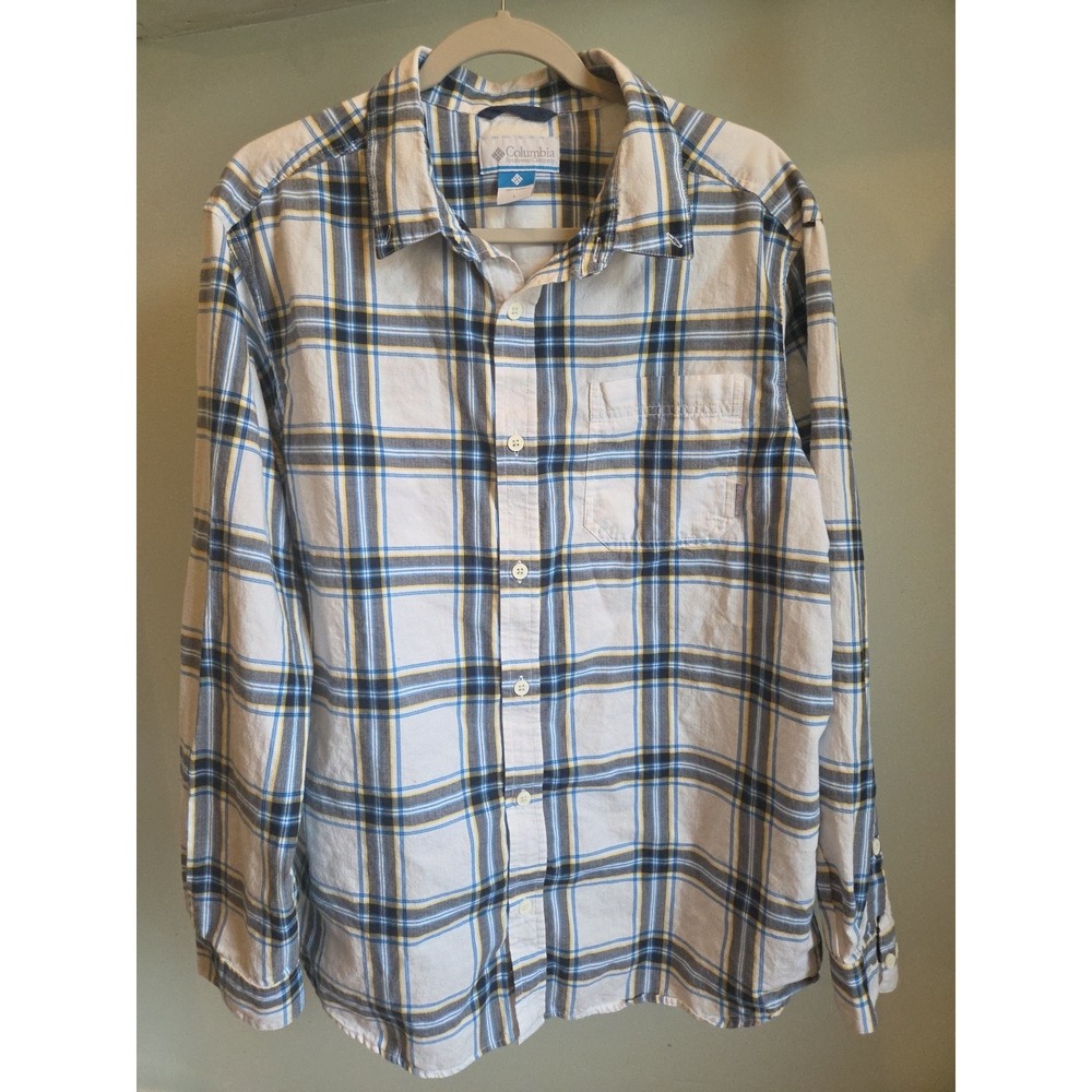 Columbia Men's Long Sleeve Plaid Button Up Shirt‎ Size L